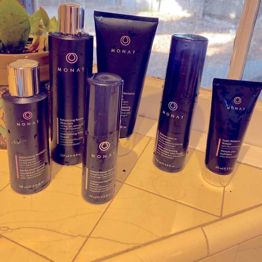 Assorted Monet hair condition products